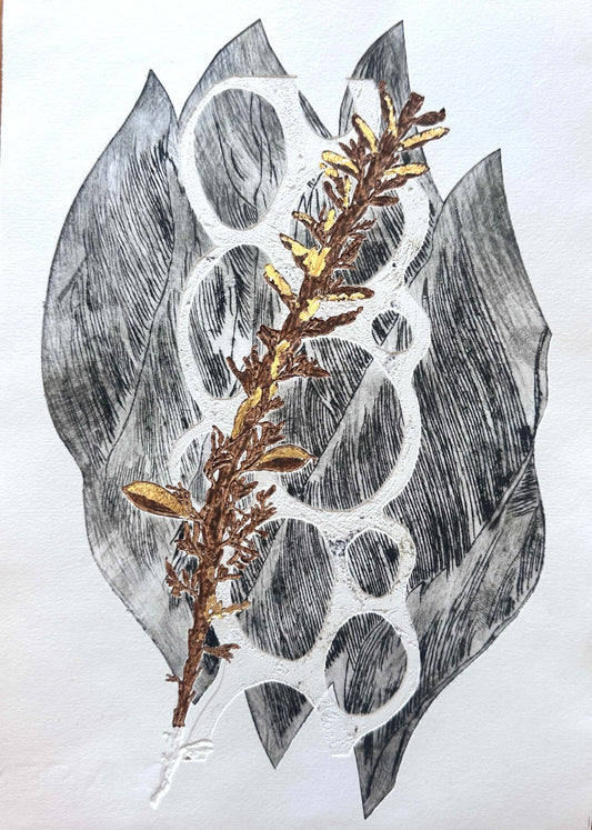 "seaweed", monoprint 1/1